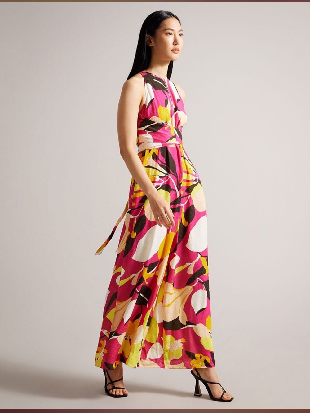 Molliah Halterneck With Wrap Bodice Detail Jumpsuit